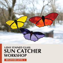Load image into Gallery viewer, 1-Day Beginner Stained Glass Sun Catcher Workshops