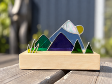 Load image into Gallery viewer, Stained Glass Mountain Scene Sun Catcher Workshops