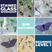 Load image into Gallery viewer, 1-Day Beginner Stained Glass Sun Catcher Workshops