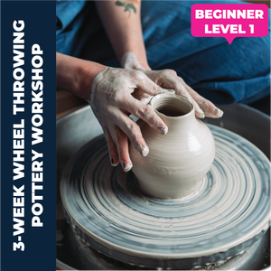 Pottery:  3-week Pottery Wheel Throwing (Level 1) - June 3, 10, and 17, 2024