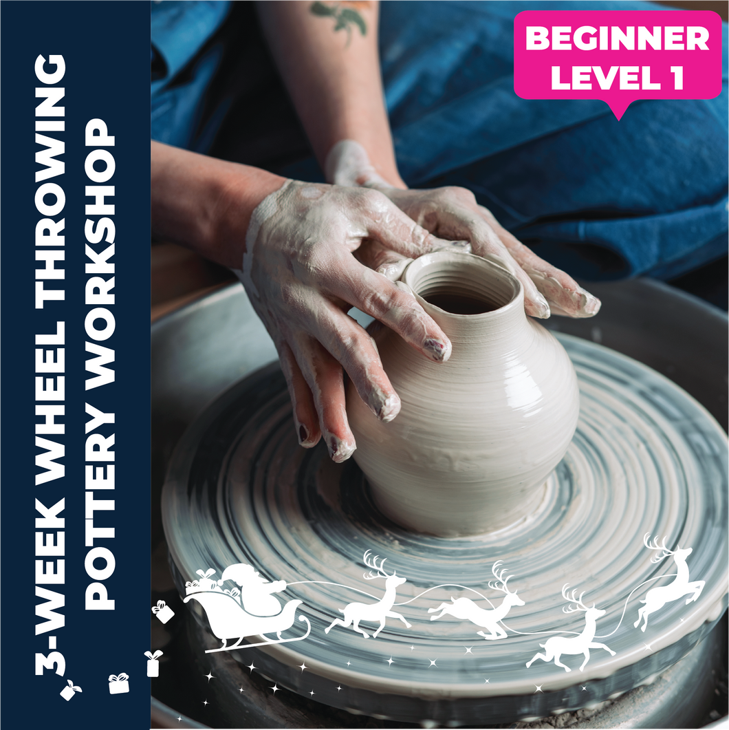 Pottery:  3-week Pottery Wheel Throwing (Level 1)