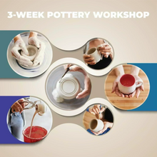 Load image into Gallery viewer, 3-week in Depth Pottery Wheel Throwing and Glazing Workshop NewMakeIt Newmarket Course Maker Space Class Workshop
