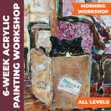 Load image into Gallery viewer, 6-week Introduction to Acrylic Workshop:  April 5, 12, 19, 26, May 3, and 10, 2024 | Day time
