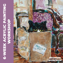 Load image into Gallery viewer, 6-week Introduction to Acrylic Workshop: October 6, 13, 20, November 3, 10, and 17, 2023
