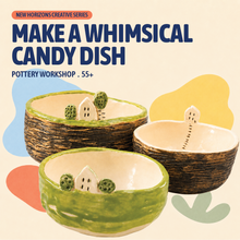 Load image into Gallery viewer, Senior's Pottery workshop: Make a Whimsical Candy Dish
