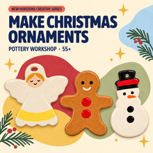 Load image into Gallery viewer, Senior's Pottery workshop: Make Christmas Ornaments
