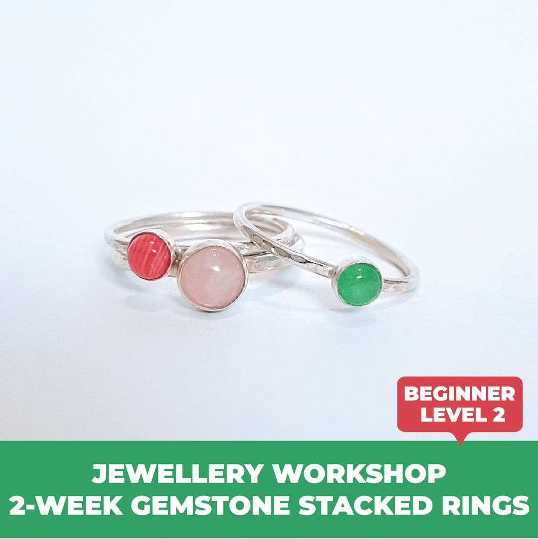 Jewellery: 2-week Gemstone Stacked Rings - May 23 and 30, 2024