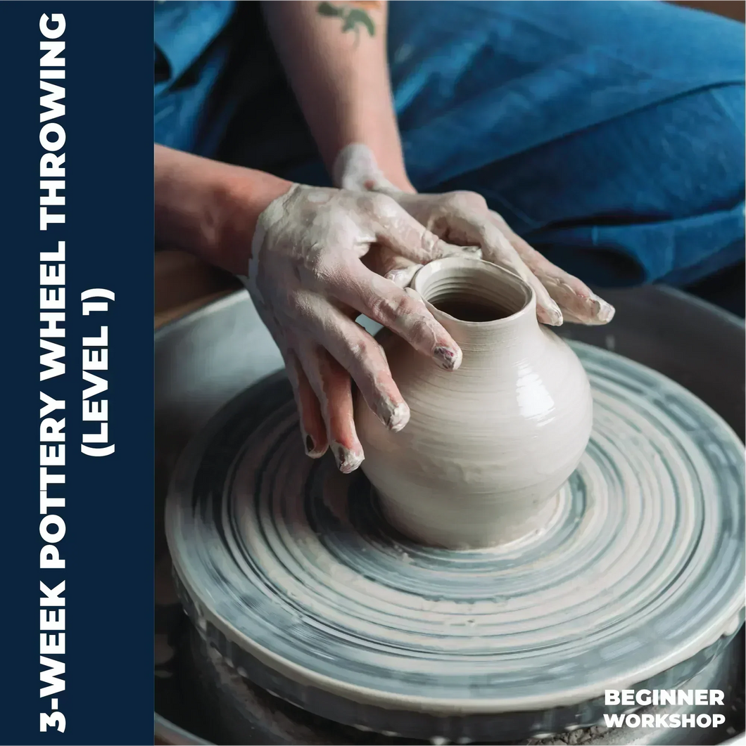 Pottery:  3-week Pottery Wheel Throwing (Level 1) - November 15, 22, and 29, 2023