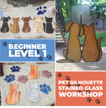 Load image into Gallery viewer, 1-Day Beginner Pet Silhouette Stained Glass Workshops
